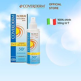 Kem Chống Nắng, Dưỡng Da Toàn Thân Dạng Xịt Coverderm Filteray Body Plus Spray SPF50+, Chống Nước, Bảo Vệ Da Suốt Ngày Dài 150ml