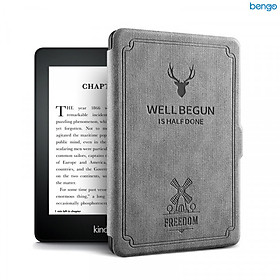 Combo Máy Đọc Sách Kindle Paperwhite 4 Gen 10 (8GB - Màu Đen - Hàng nhập khẩu) và Bao Da WELL BEGUN