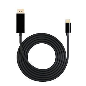 USB C to DisplayPort Adapter, 6ft/1.8m USB 3.1 Type-C Male to DP Male 4K Cable Black
