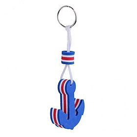 9x Yachting Boating Floating Key Chain Key   - Anchor Shape Blue