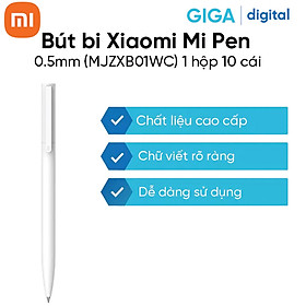 Bút bi Xiaomi Trắng (Mực Đen) 0.5mm MJZXB01WC cao cấp - Hàng Chính Hãng