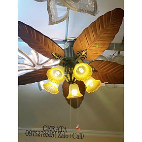 Mua Quạt Trần LÁ CÂY CÁNH GỖ nguyên nhân Lõi Đồng 2D Gió  năng suất 90w  thích hợp Cho Mọi tổ ấm