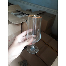 Ly Thủy Tinh Pasabahce Maldive Tulipe Gold Glass 385ml | Nhập Khẩu Thổ nhĩ Kỳ