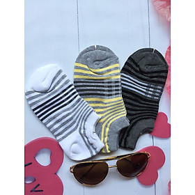 Combo 3 đôi vớ cổ ngắn nữ - 100% cotton - kháng khuẩn khử mùi