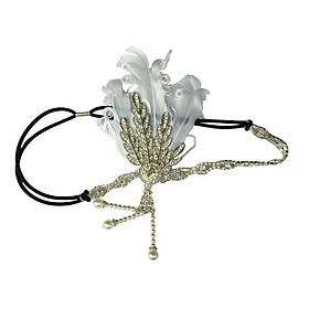 2-3pack Women's Flapper Headband Feather Rhinestone 1920s Headpiece Hair Jewelry