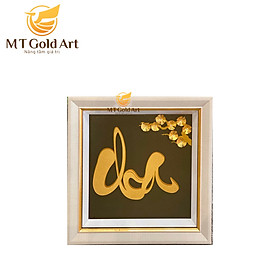 Tranh chữ cha dát vàng 24k(30x30cm) MT Gold Art- Hàng chính hãng, trang trí nhà cửa, phòng làm việc, quà tặng cha, sếp, đối tác, khách hàng, tân gia, khai trương