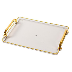 Luxury Serving Tray with Handles Snack Candies Plate Surface Plating Dessert