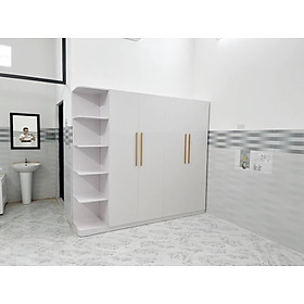 Mua Tủ áo nhựa 4 cánh  kèm kệ  Cỡ lớn Juno Sofa 2m05 x 1m8 x 48 cm