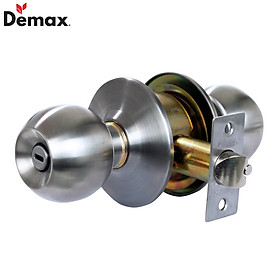 Khóa Cửa Tay Nắm Tròn WC Nhà Vệ Sinh Demax LK300 SS - Loại Tốt, Không Chìa Khóa, Thép Không Gỉ SUS 304