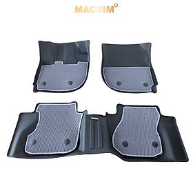 Thảm sd3 dạng lưới lục giác 2 lớp Honda City 2019+ (màu ghi) bề mặt cao su siêu sạch nhãn hiệu Macsim