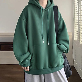 Áo Hoodie trơn basic nam nữ unisex form rộng mặc cực đẹp, chất nỉ cotton Hàn cao cấp, hợp mọi thời đại