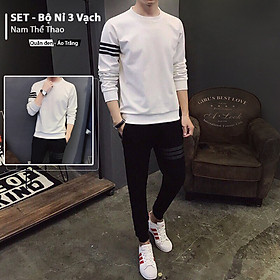 Bộ Quần áo nam thun thể thao 3 vạch mã TT75 đẹp jogger hot trend phong cách hàn quốc chất vải mềm mại