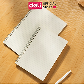 Sổ Tay Ghi Chép Lò Xo Kẻ Ngang B5 Gáy Xoắn 120 Trang Deli - Phù Hợp Làm Sổ Kế Hoach Planner, Viết Nhật Kí, Tập Vở Học Sinh Sổ Tay Văn Phòng - Màu Ngẫu Nhiên - ELB560 ELPB560