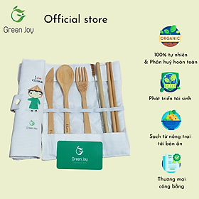 Mua Set dao muỗng nĩa Green Joy (bọc vải)