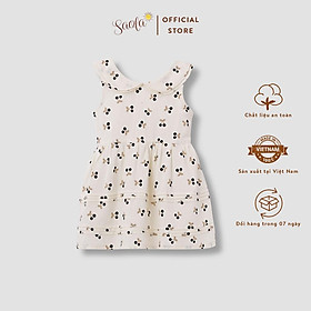 Đầm Bé Gái / Váy bé Gái Cổ Tròn Cột Nơ Xinh Xắn - DAHLIA DRESS- DRC006 - SAOLA CLOTHING