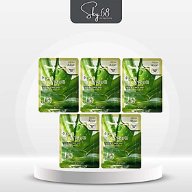 Combo 5 Mặt nạ chiết xuất từ lô hội 3W CLINIC FRESH ALOE MASK SHEET 23ml x 5