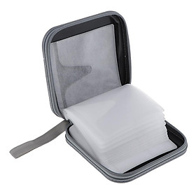 Travel Size CD Wallet Hard Case DVD Protector Carry Bag Pocket 40 Sleeve Blue
