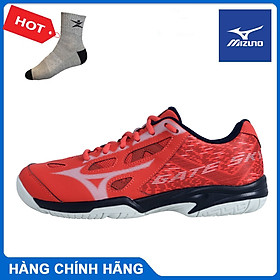 Giày cầu lông Mizuno Gate Sky Plus 71GA204 Full màu chính hãng, êm chân, hỗ trợ vận động tốt - Tặng tất thể thao Bendu