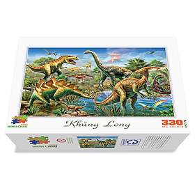 Bộ Tranh Xếp Hình Minh Châu 330 Mảnh – Khủng Long (Kích Thước 30x44cm)