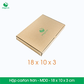 MD0 - 18x10x3 cm - 25 Thùng hộp carton trơn đóng hàng