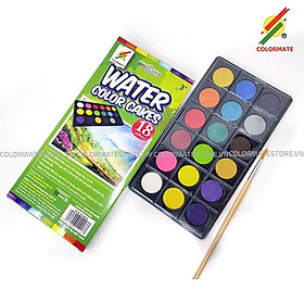 Màu nước Colormate dạng nén hộp 18 màu - COLORMATE