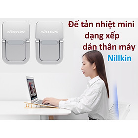 Đế nâng laptop hỗ trợ tản nhiệt dạng xếp dán thân máy Nillkin Bolster - Hàng chính hãng - Màu Bạc