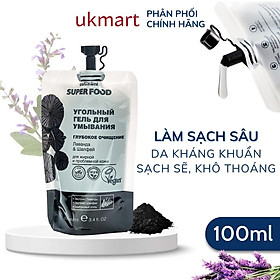 Gel Rửa Mặt CAFÉMIMI Than Tre Làm Sạch Sâu, Kiềm Dầu, Giảm Mụn Dành Cho Da Dầu Và Hỗn Hợp Chiết Xuất Lavender & Xô Thơm Sage 100ml