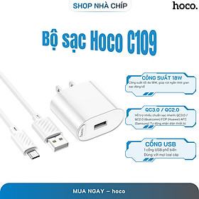 Mua Bộ sạc nhanh kèm dây Hoco C109 thiết kế nhỏ gọn - Hàng Chính Hãng