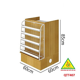Mua Bàn tính tiền siêu thị   Bàn thu ngân thiết kế tiện lợi QTT407 - Nội thất lắp ráp Viễn Đông Adv