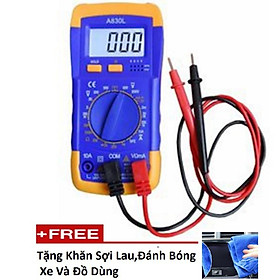 Đồng hồ đo vạn năng Digital Multimeter A830L 206387 (Xanh phối vàng) tặng khăn lau đa năng