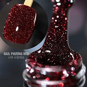 [Chai Lẻ] Sơn Nhũ Flash Siêu Sáng 15ml Làm Nail, 4 Màu Đỏ Vàng Bạc Đen, Độ Bóng Cao, Bền Màu, Dưỡng Chất Giúp Móng Khỏe