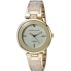 Anne Klein Women's Diamond-Accented Dial Bangle Watch