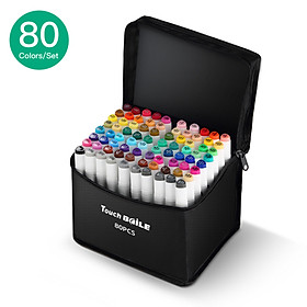 Multicolor Art Markers Set Dual Tips Broad Fine Point Brush Marker Pen with Carrying Bag and Rich Accessories Ideal Gift