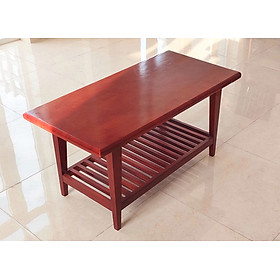 Mua Bàn Sofa Gỗ Cao Su Màu Nâu Có Kệ 100*50 cm - Gỗ Song Bản