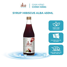 Siro Alba hương vị đài hoa Hibiscus - Chai 450ml