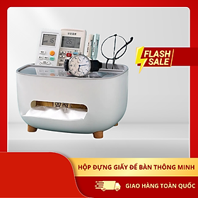 Mua Hộp Đựng Giấy Để Bàn Thông Minh - Hộp Giấy Ăn Có Ngăn Để Đồ Tiện Lợi