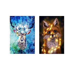 2Set DIY Diamond Painting Cross Stitch Embroidery Picture Living Room Decor