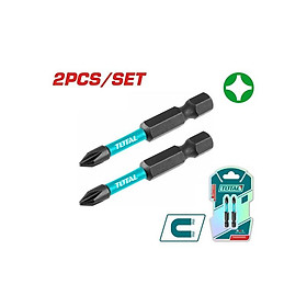 BỘ 2 MŨI BẮT VÍT PH1X50MM TACIM71PH150 TOTAL -HÀNG CHÍNH HÃNG