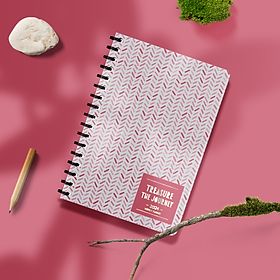 Mua Sổ planner 52 tuần 2024 SDstationery “Treasure the Journey” gáy lò xo, họa tiết màu pastel trang nhã 14x20.3cm - Pink tại SDstationery
