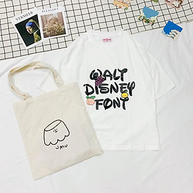 Áo thun tay lỡ WALT DISNEY FONT phông Unisex nam nữ tee oversize form rộng pull Ulzzang Streetwear Hàn Quốc vải mềm