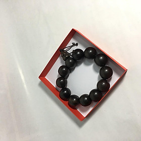 VÒNG TAY GỖ TRẮC ĐEN 12 HẠT PHONG THỦY TỐT, HẠT CỰC ĐẸP - KÈM HỘP ĐỎ CAO CẤP