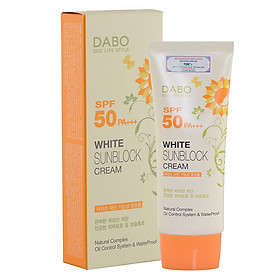 Kem chống nắng dưỡng da tác dụng 8h Hàn Quốc Dabo White Sunblock Cream SPF 50 PA+++ (70ml) - Hàng Chính Hãng