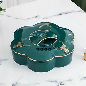 Mua Khay mứt đựng bánh mứt kẹo 157 gốm sứ xanh lục cao cấp