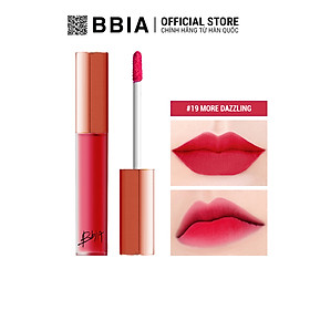 Son kem lì Bbia Last Velvet Lip Tint - 19 More Dazzling 5g (Màu đỏ ánh hồng cánh sen)