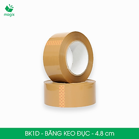 BK1D - Băng Keo Đục - 4.8cm - Block 6 cuộn/kg - 1 cuộn băng dính đục đóng thùng hộp carton