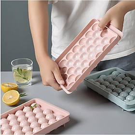 Mua Khuôn Thạch Bi Tròn Hoa Quả Trái Cây/ Khuôn Rau Câu  Khay đá Viên Tròn 33 Viên - Màu hồng