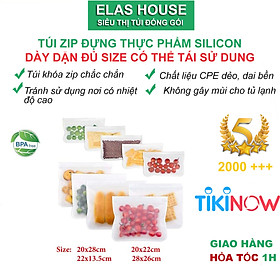 Mua Túi Silicon Khóa Zip Đựng Thực Phẩm Tiện Dụng Cho Nhà Bếp