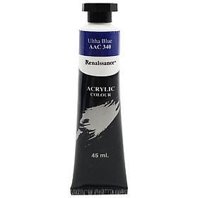 Tuýp Màu Acrylic 45 ml - Renaissance #340 - Ultha Blue