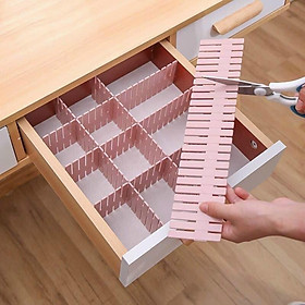 Set 4 thanh chia ngăn tủ loại dài 31cm đựng tất vớ đồ lót đa năng tiện dụng.