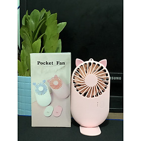 Mua Quạt Cầm Tay Mini Pocket Fan HT Kiểu Dáng Dễ Thương Nhỏ Gọn Sạc USB Thích Hợp Mang Theo Mọi Nơi